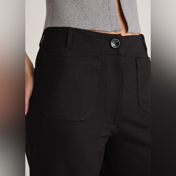 NWT Quince Ultra-Stretch Ponte Cropped Wide Leg Pants - Picture 3 of 14